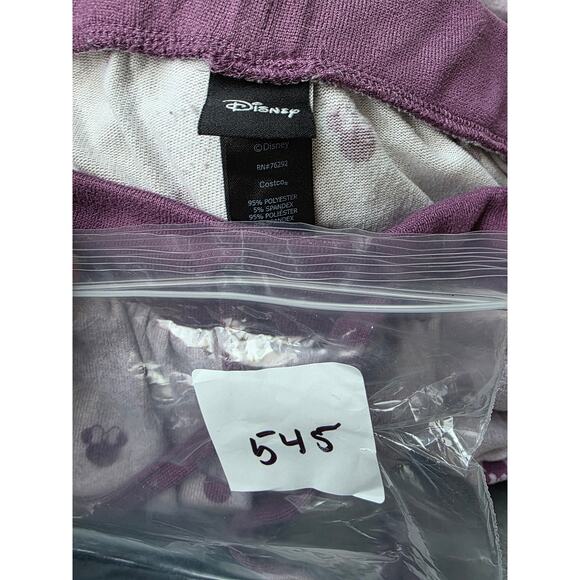 DISNEY Purple Heart Shape Full Length Warm Cozy Pajama Pants SZ M - Picture 8 of 8